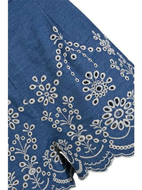 Shorts Amani in cotone chambray con ricamo Mc2 Saint Barth | AMN000100473L